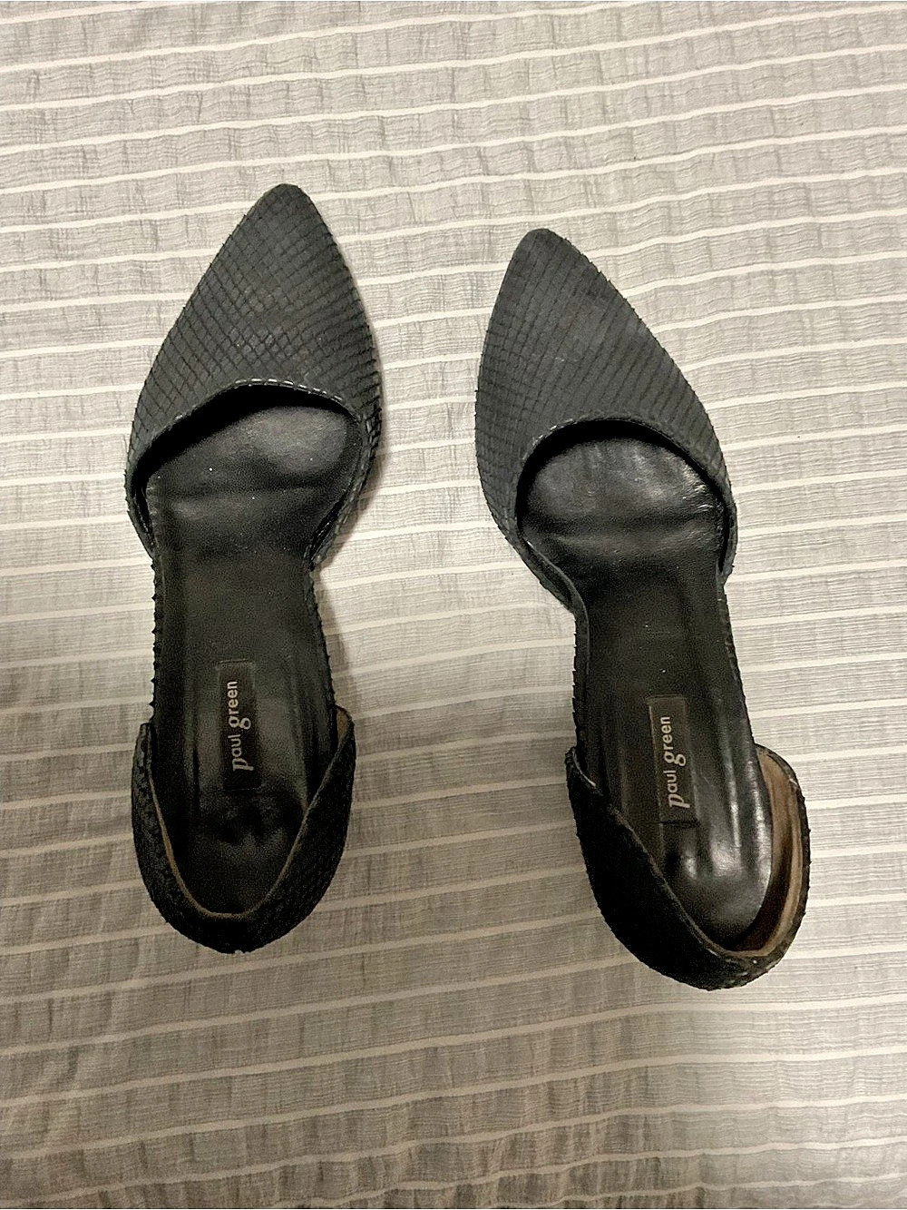 Paul Green Julia D'Orsay Pump Black Pointed-Toe Heels size 8